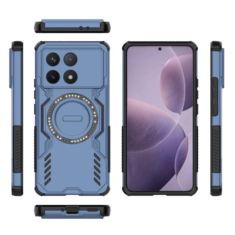 For Redmi K70 5G Butterfly Armor MagSafe Magnetic Ring Shockproof Phone Case