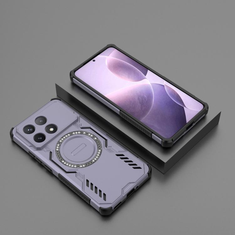 For Redmi K70 5G Butterfly Armor MagSafe Magnetic Ring Shockproof Phone Case