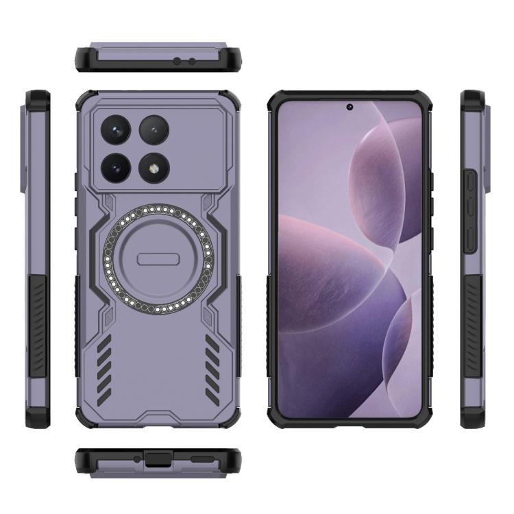 For Redmi K70 5G Butterfly Armor MagSafe Magnetic Ring Shockproof Phone Case