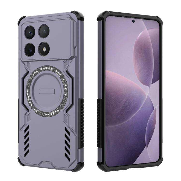 For Redmi K70 5G Butterfly Armor MagSafe Magnetic Ring Shockproof Phone Case