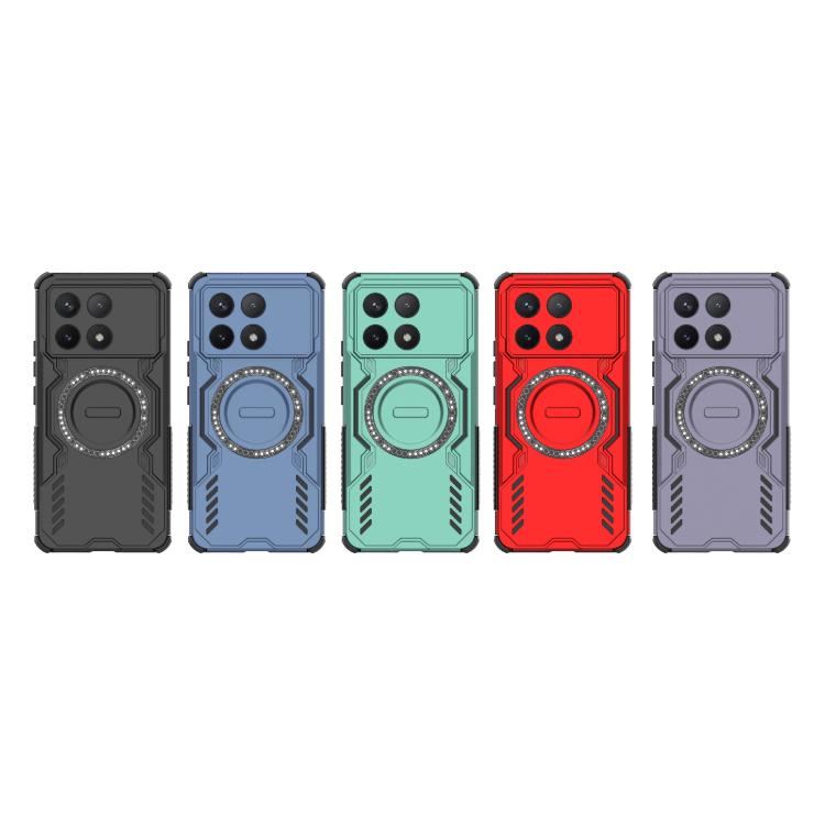 For Redmi K70 5G Butterfly Armor MagSafe Magnetic Ring Shockproof Phone Case