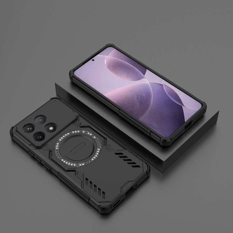 For Redmi K70 5G Butterfly Armor MagSafe Magnetic Ring Shockproof Phone Case