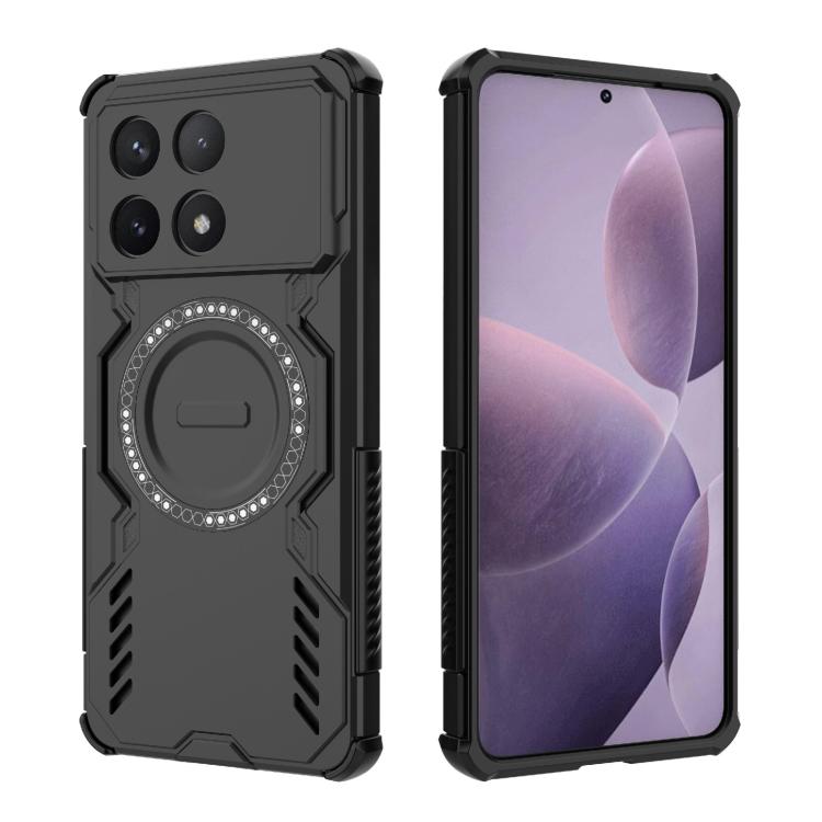 For Redmi K70 5G Butterfly Armor MagSafe Magnetic Ring Shockproof Phone Case