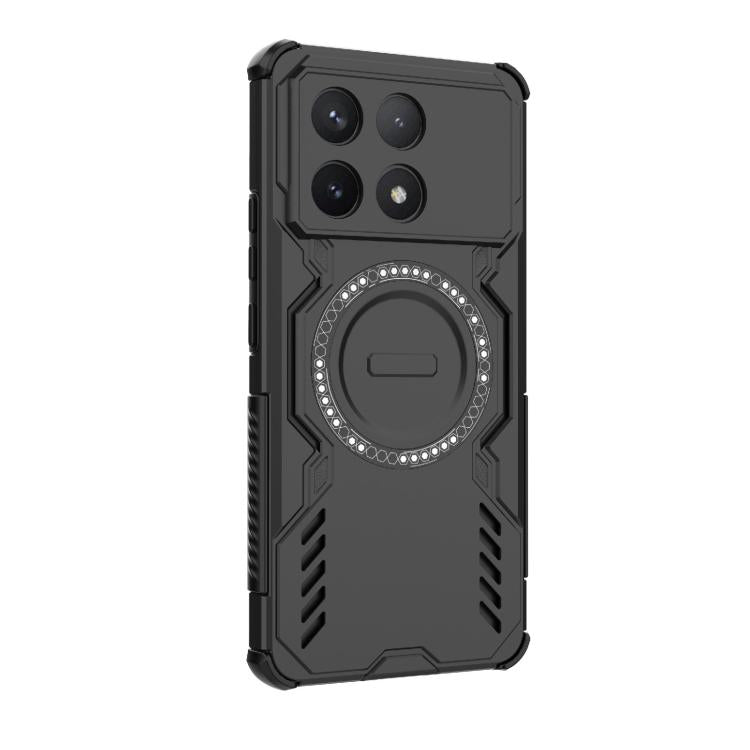 For Redmi K70 5G Butterfly Armor MagSafe Magnetic Ring Shockproof Phone Case