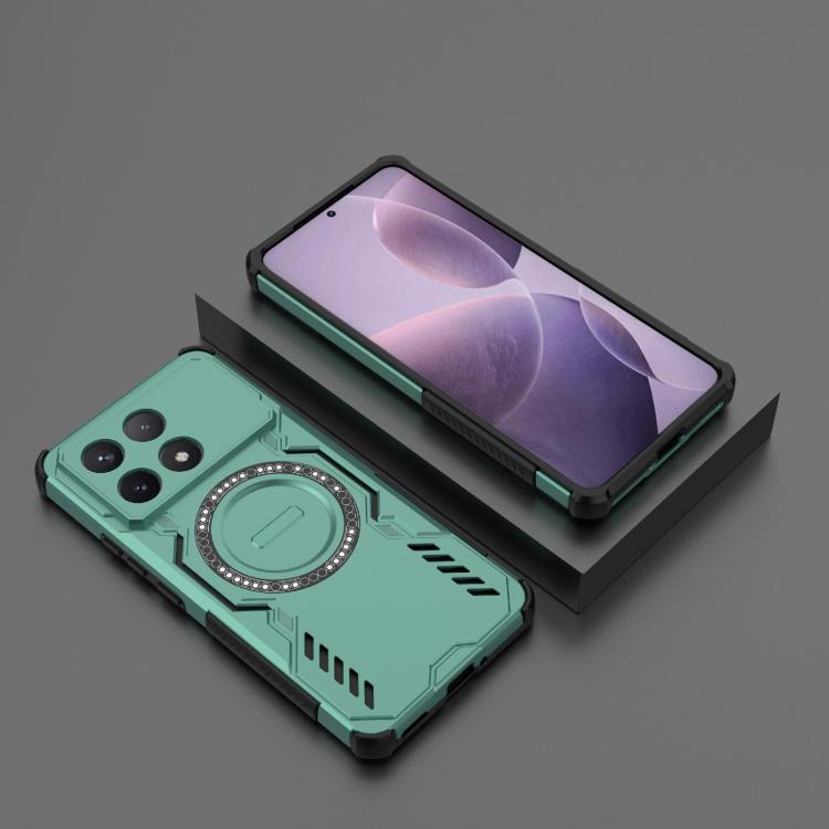 For Redmi K70 5G Butterfly Armor MagSafe Magnetic Ring Shockproof Phone Case
