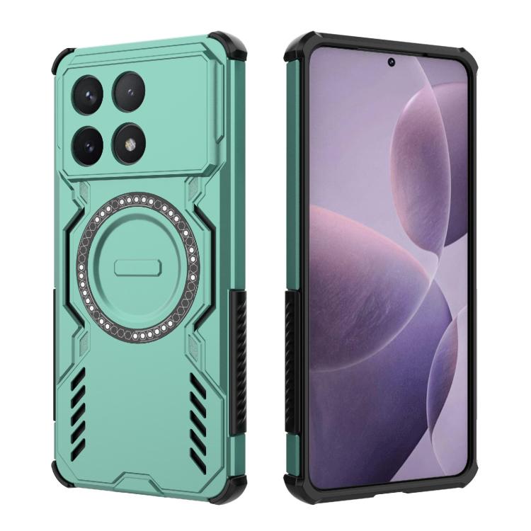 For Redmi K70 5G Butterfly Armor MagSafe Magnetic Ring Shockproof Phone Case