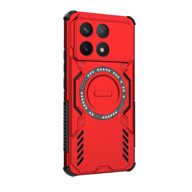 For Redmi K70 5G Butterfly Armor MagSafe Magnetic Ring Shockproof Phone Case