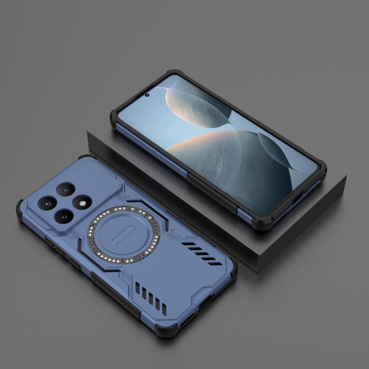 For Redmi K70E 5G Butterfly Armor MagSafe Magnetic Ring Shockproof Phone Case