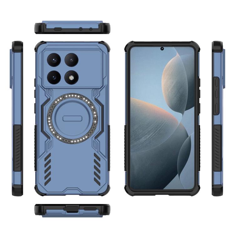 For Redmi K70E 5G Butterfly Armor MagSafe Magnetic Ring Shockproof Phone Case