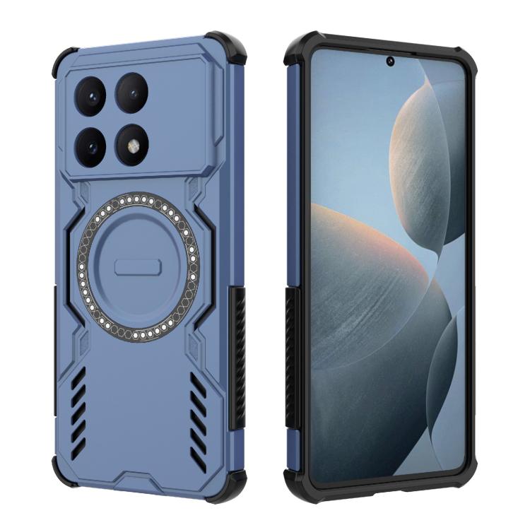 For Redmi K70E 5G Butterfly Armor MagSafe Magnetic Ring Shockproof Phone Case