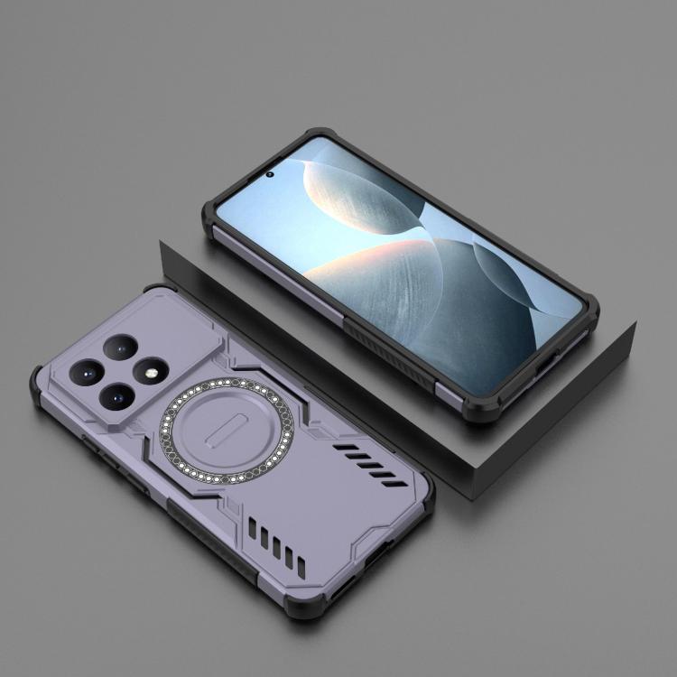 For Redmi K70E 5G Butterfly Armor MagSafe Magnetic Ring Shockproof Phone Case