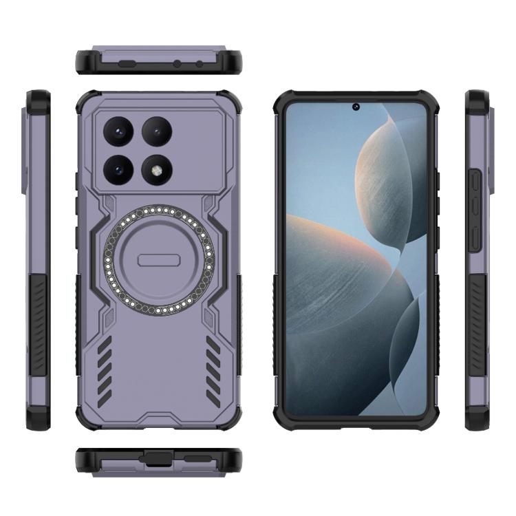 For Redmi K70E 5G Butterfly Armor MagSafe Magnetic Ring Shockproof Phone Case