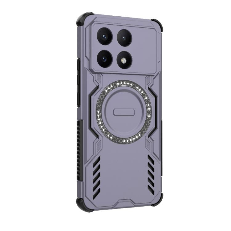 For Redmi K70E 5G Butterfly Armor MagSafe Magnetic Ring Shockproof Phone Case