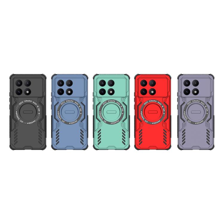 For Redmi K70E 5G Butterfly Armor MagSafe Magnetic Ring Shockproof Phone Case