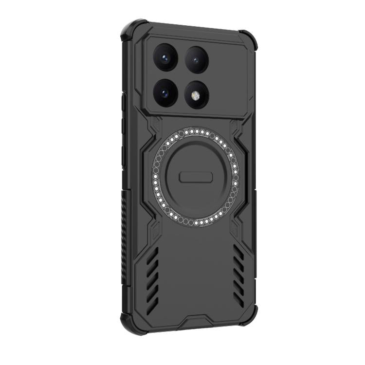 For Redmi K70E 5G Butterfly Armor MagSafe Magnetic Ring Shockproof Phone Case