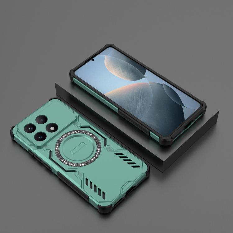 For Redmi K70E 5G Butterfly Armor MagSafe Magnetic Ring Shockproof Phone Case