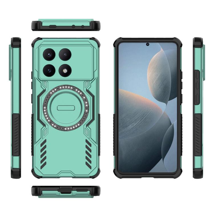 For Redmi K70E 5G Butterfly Armor MagSafe Magnetic Ring Shockproof Phone Case