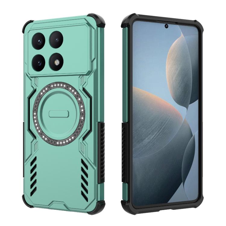 For Redmi K70E 5G Butterfly Armor MagSafe Magnetic Ring Shockproof Phone Case