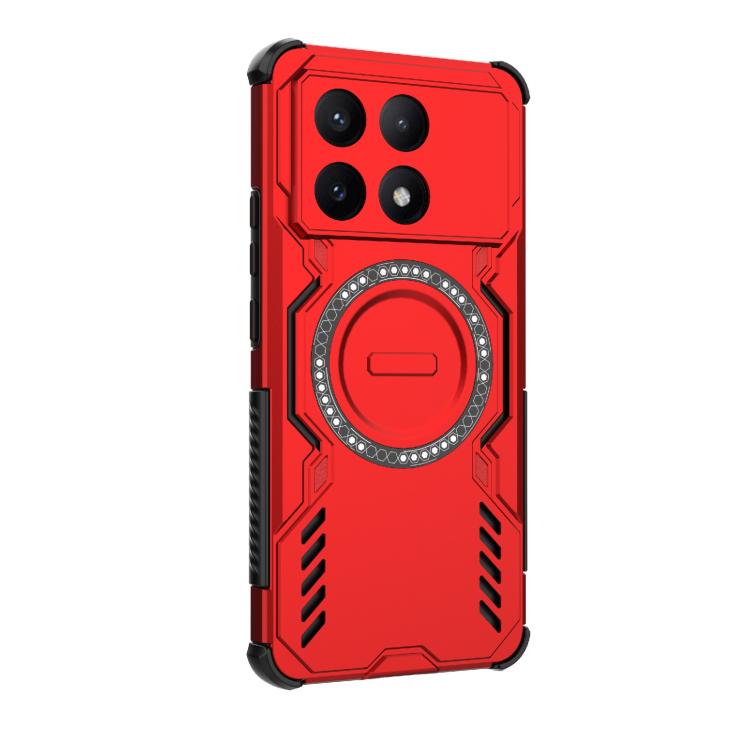 For Redmi K70E 5G Butterfly Armor MagSafe Magnetic Ring Shockproof Phone Case