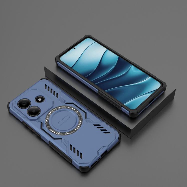 For Redmi Note 14 5G Global Butterfly Armor MagSafe Magnetic Ring Shockproof Phone Case