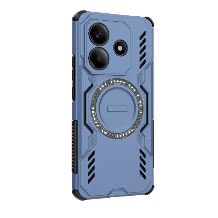 For Redmi Note 14 5G Global Butterfly Armor MagSafe Magnetic Ring Shockproof Phone Case