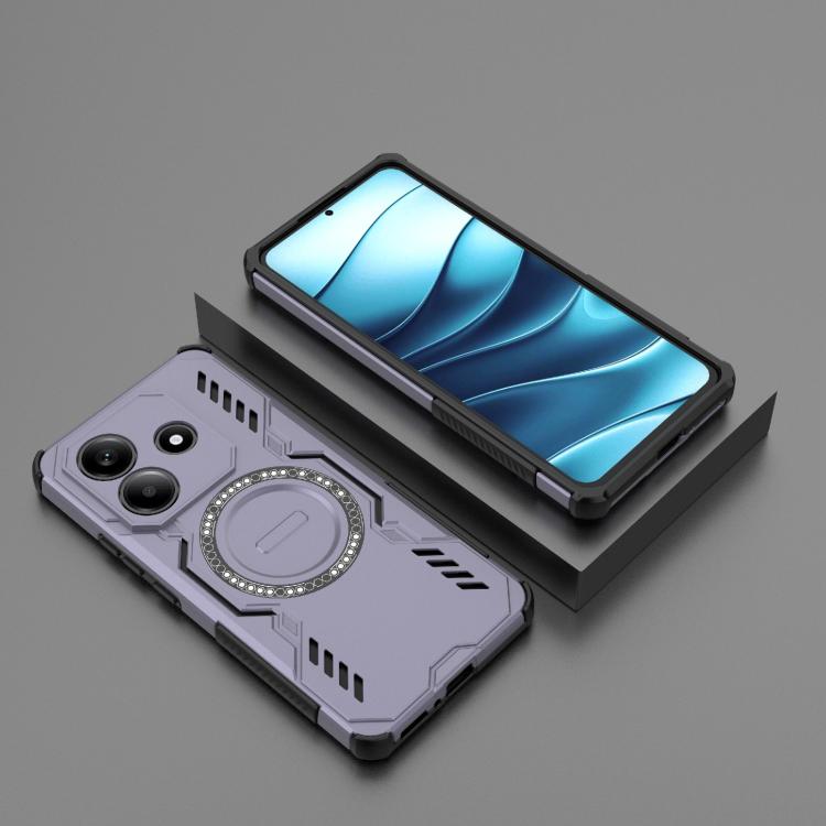 For Redmi Note 14 5G Global Butterfly Armor MagSafe Magnetic Ring Shockproof Phone Case