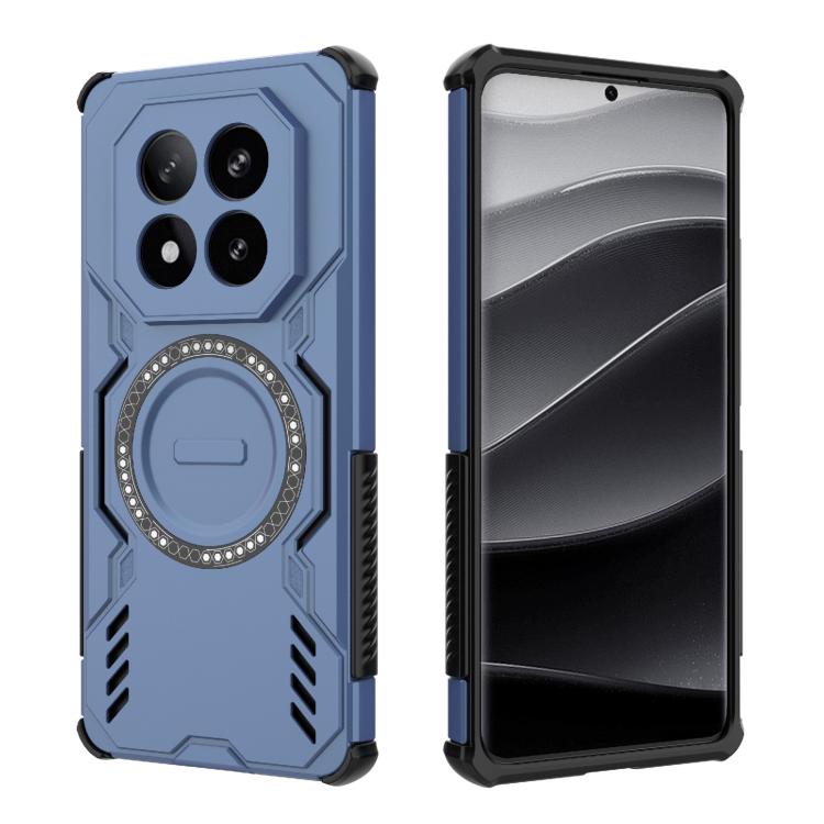 For Redmi Note 14 Pro+ 5G Butterfly Armor MagSafe Magnetic Ring Shockproof Phone Case
