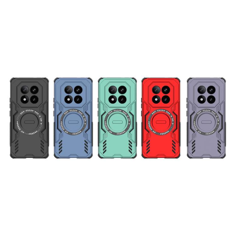 For Redmi Note 14 Pro+ 5G Butterfly Armor MagSafe Magnetic Ring Shockproof Phone Case