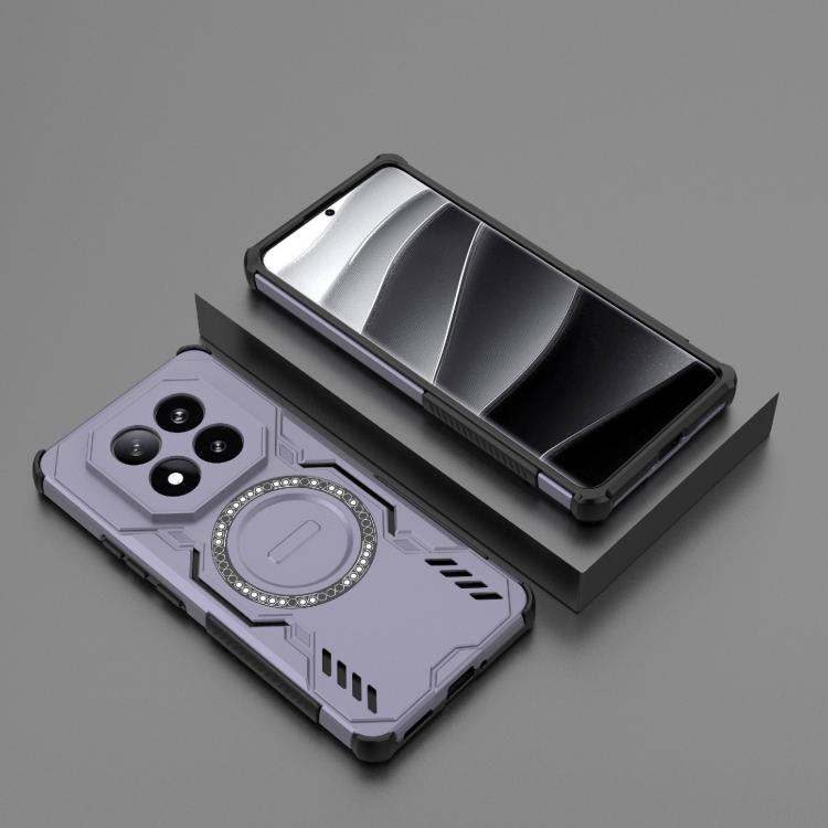 For Redmi Note 14 Pro+ 5G Butterfly Armor MagSafe Magnetic Ring Shockproof Phone Case