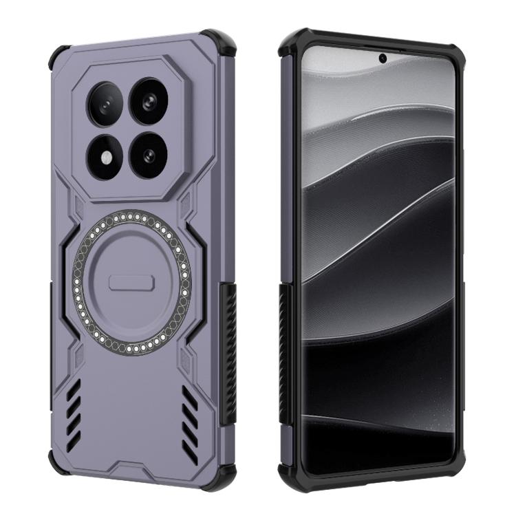 For Redmi Note 14 Pro+ 5G Butterfly Armor MagSafe Magnetic Ring Shockproof Phone Case