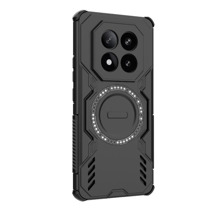 For Redmi Note 14 Pro+ 5G Butterfly Armor MagSafe Magnetic Ring Shockproof Phone Case