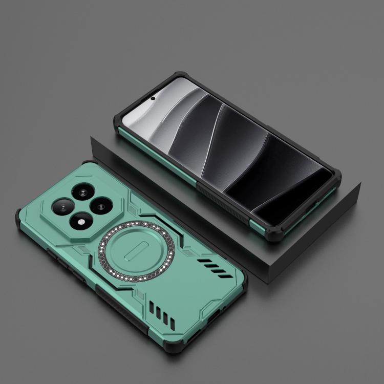 For Redmi Note 14 Pro+ 5G Butterfly Armor MagSafe Magnetic Ring Shockproof Phone Case