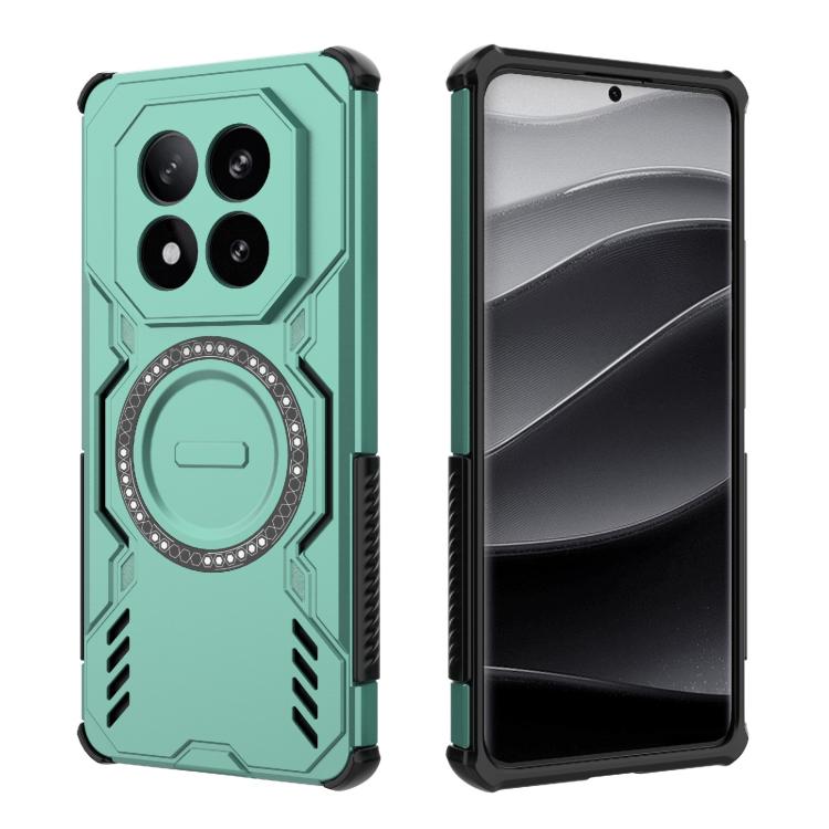 For Redmi Note 14 Pro+ 5G Butterfly Armor MagSafe Magnetic Ring Shockproof Phone Case