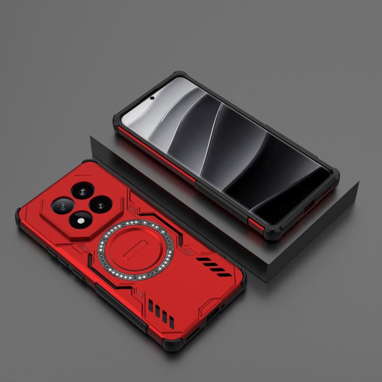 For Redmi Note 14 Pro+ 5G Butterfly Armor MagSafe Magnetic Ring Shockproof Phone Case