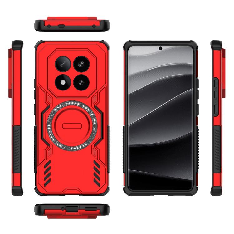 For Redmi Note 14 Pro+ 5G Butterfly Armor MagSafe Magnetic Ring Shockproof Phone Case