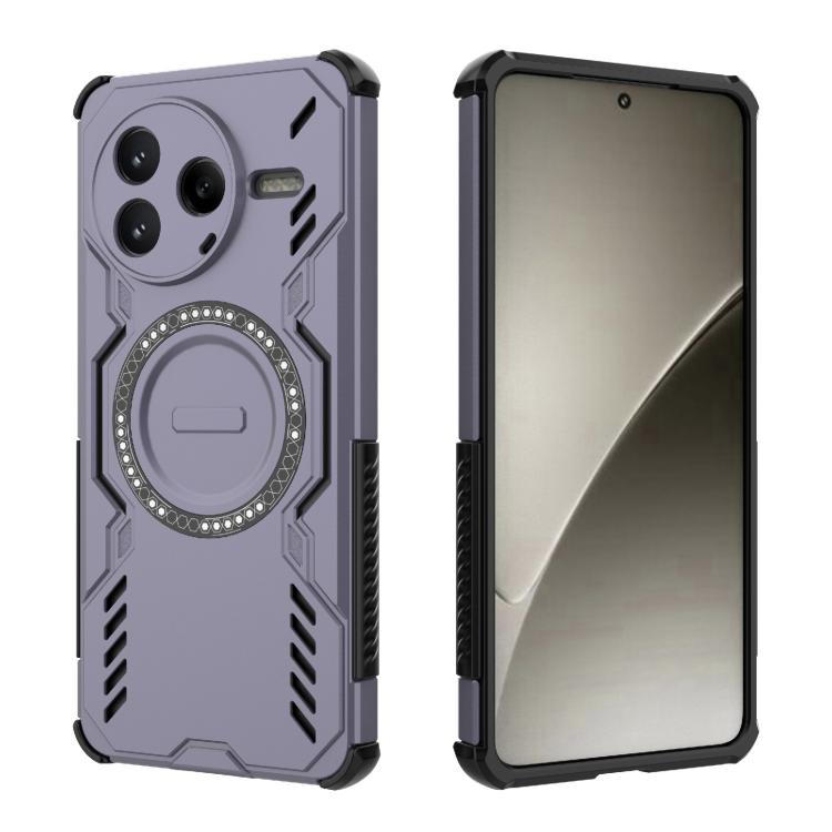For Redmi K80 5G Butterfly Armor MagSafe Magnetic Ring Shockproof Phone Case