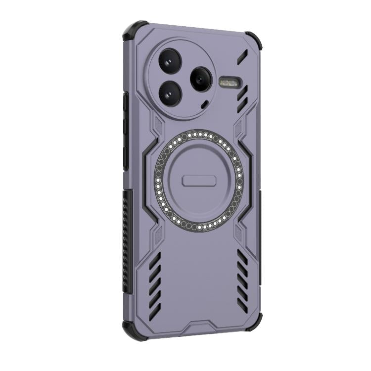 For Redmi K80 5G Butterfly Armor MagSafe Magnetic Ring Shockproof Phone Case