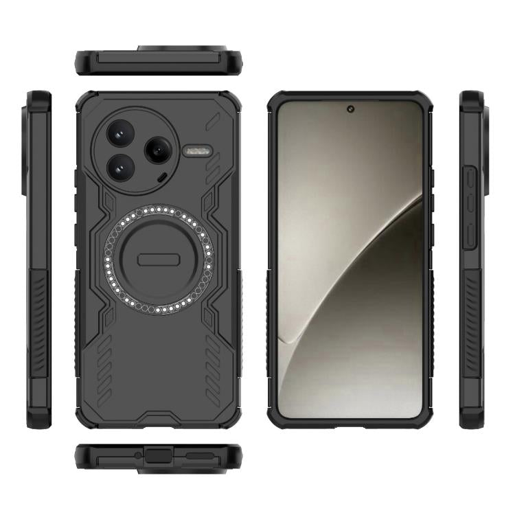 For Redmi K80 5G Butterfly Armor MagSafe Magnetic Ring Shockproof Phone Case
