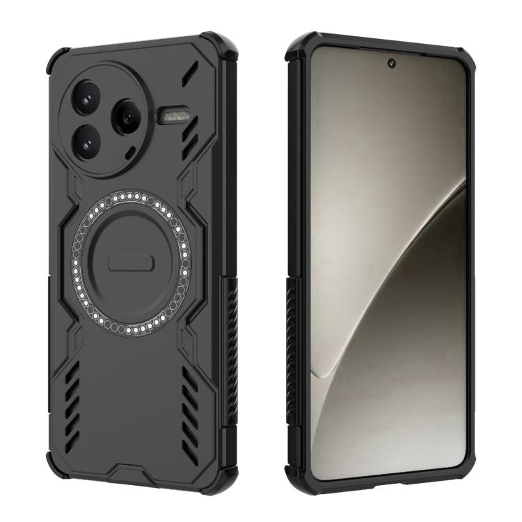 For Redmi K80 5G Butterfly Armor MagSafe Magnetic Ring Shockproof Phone Case