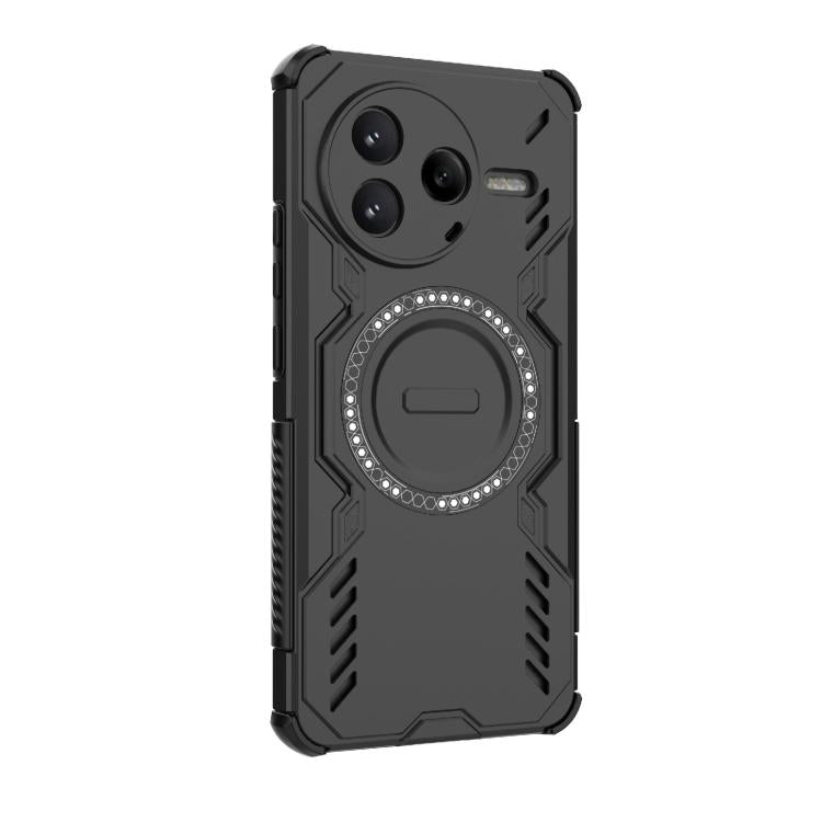 For Redmi K80 5G Butterfly Armor MagSafe Magnetic Ring Shockproof Phone Case