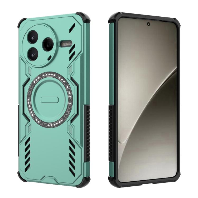 For Redmi K80 5G Butterfly Armor MagSafe Magnetic Ring Shockproof Phone Case