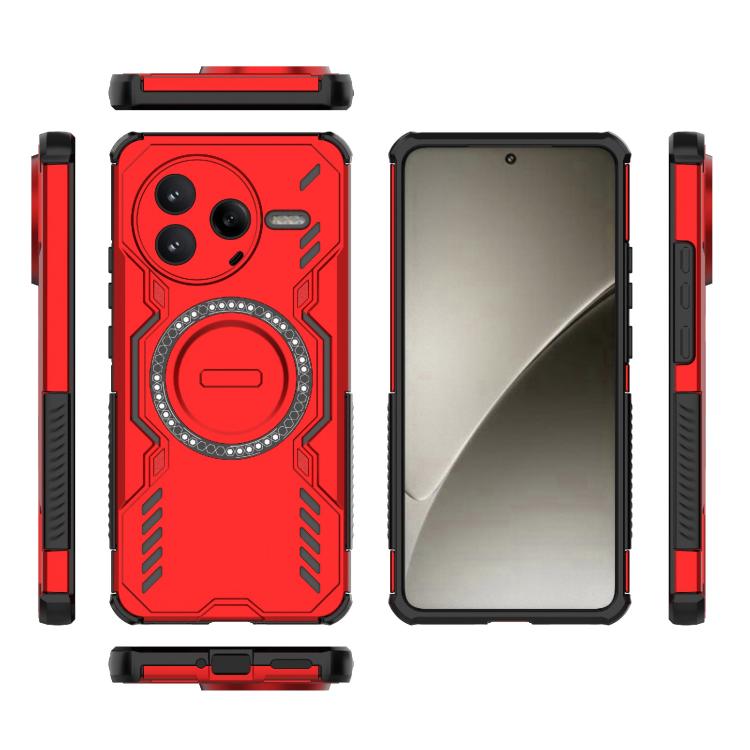For Redmi K80 5G Butterfly Armor MagSafe Magnetic Ring Shockproof Phone Case