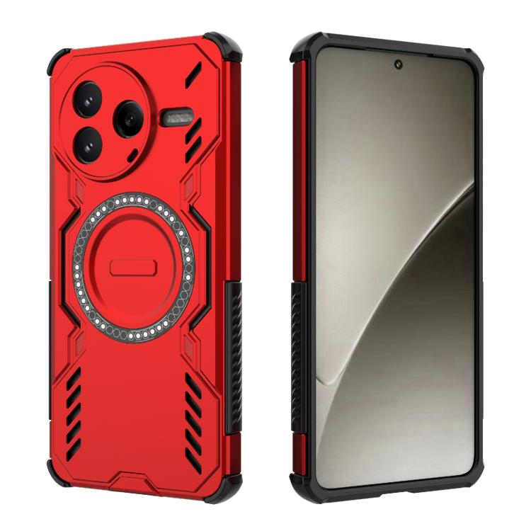 For Redmi K80 5G Butterfly Armor MagSafe Magnetic Ring Shockproof Phone Case