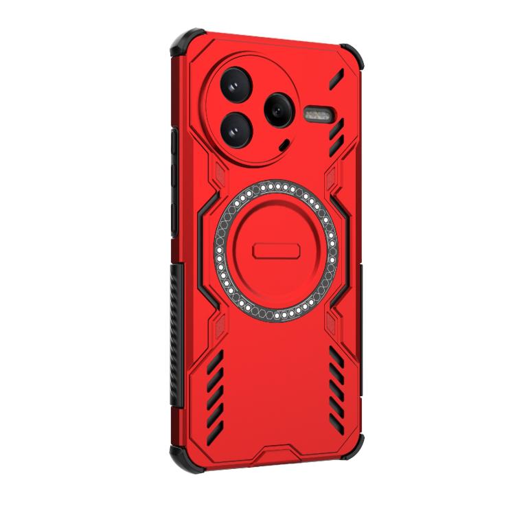 For Redmi K80 5G Butterfly Armor MagSafe Magnetic Ring Shockproof Phone Case