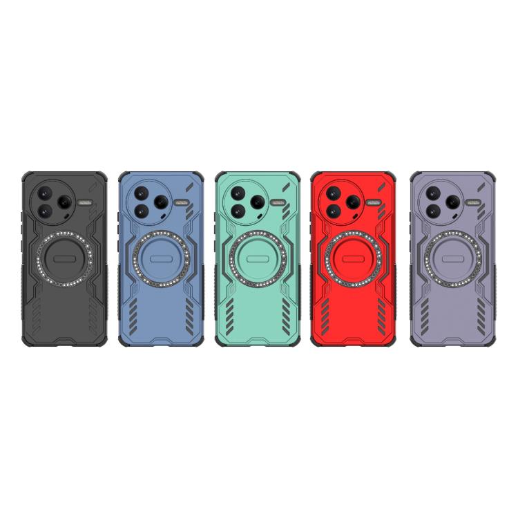 For Redmi K80 5G Butterfly Armor MagSafe Magnetic Ring Shockproof Phone Case