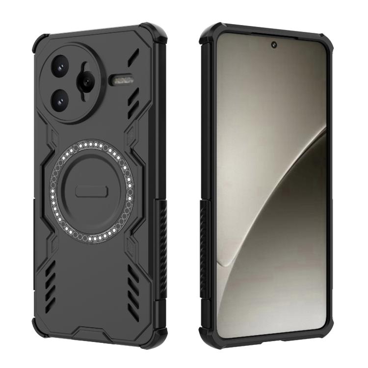 For Redmi K80 Pro 5G Butterfly Armor MagSafe Magnetic Ring Shockproof Phone Case