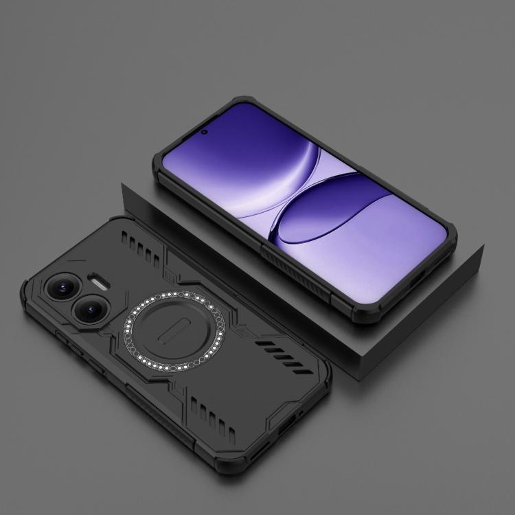 For Redmi Turbo 4 Pro 5G Butterfly Armor MagSafe Magnetic Ring Shockproof Phone Case