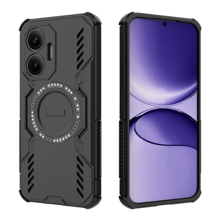 For Redmi Turbo 4 Pro 5G Butterfly Armor MagSafe Magnetic Ring Shockproof Phone Case