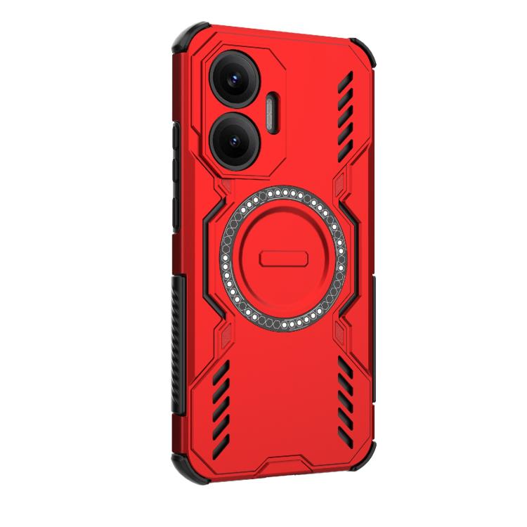 For Redmi Turbo 4 Pro 5G Butterfly Armor MagSafe Magnetic Ring Shockproof Phone Case