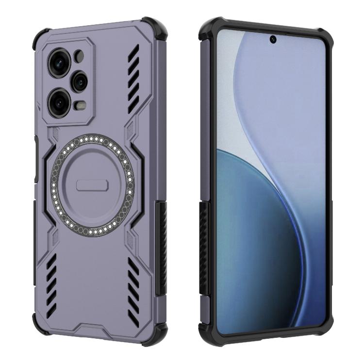 For Redmi Note 12 Pro 5G Global Butterfly Armor MagSafe Magnetic Ring Shockproof Phone Case